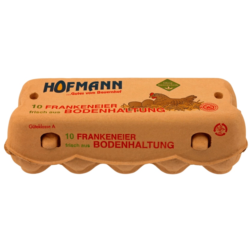Hofmann Eier aus Bodenhaltung 10 Stück